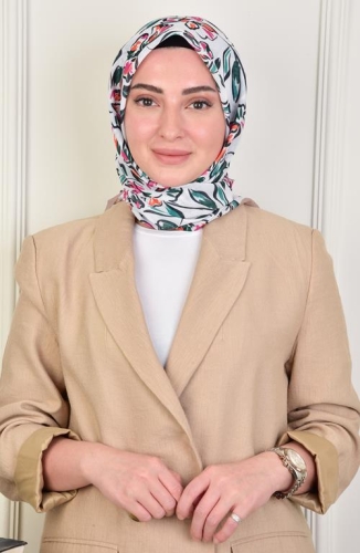 BURDEN İPEK - Açelya Soft Pamuksu Desenli Eşarp Bej