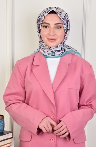 BURDEN İPEK - Açelya Soft Pamuksu Desenli Eşarp Mint