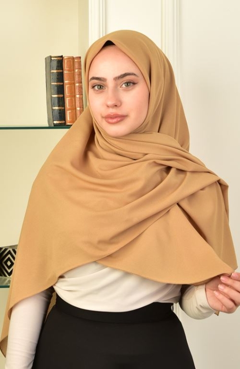 BURDEN İPEK - Alize 130 Cm Eşarp Karamel BURDEN İPEK - Alize 130 Cm Eşarp Karamel