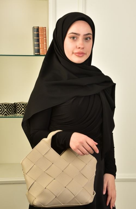 BURDEN İPEK - Alize 130 Cm Eşarp Siyah BURDEN İPEK - Alize 130 Cm Eşarp Siyah