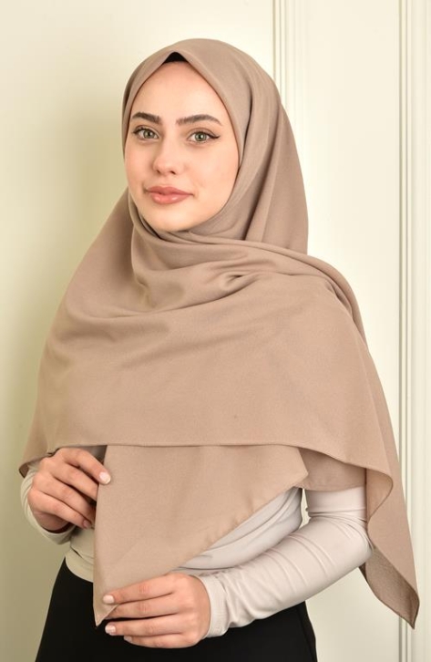 BURDEN İPEK - Alize 130 Cm Eşarp Vizon BURDEN İPEK - Alize 130 Cm Eşarp Vizon