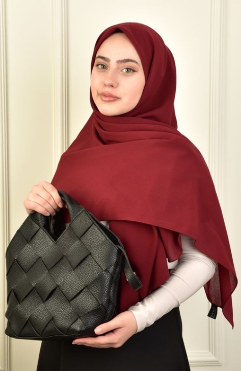 BURDEN İPEK - Alize 130 Cm Scarf Claret Red