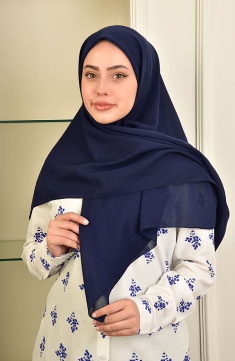BURDEN İPEK - Alize 130 Cm Scarf Navy Blue