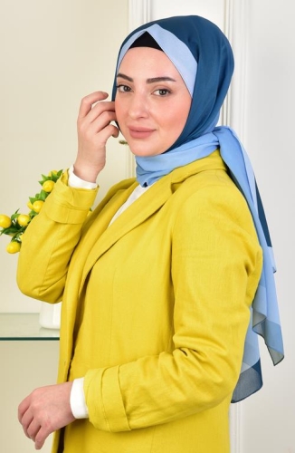 BURDEN İPEK - Alize Degrade Shawl Navy Blue BURDEN İPEK - Alize Degrade Shawl Navy Blue