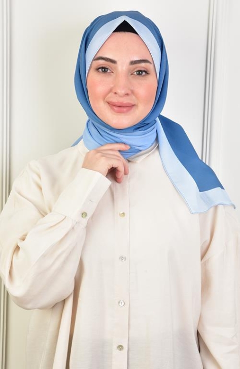 BURDEN İPEK - Alize Gradient Shawl Blue