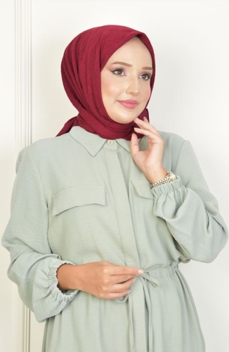 BURDEN İPEK - Bambu Kraş Eşarp Bordo