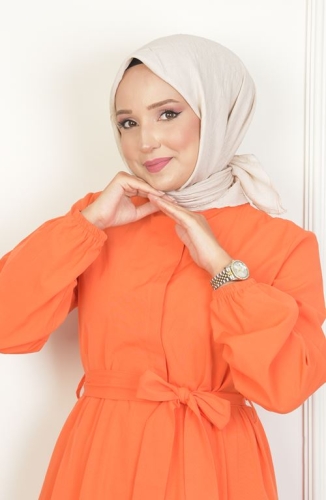 BURDEN İPEK - Bambu Kraş Eşarp Kum Beji