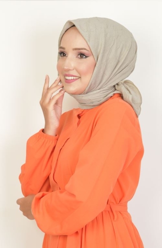 BURDEN İPEK - Bambu Kraş Eşarp Vizon