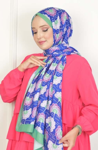 BURDEN İPEK - Begonvil Soft Pamuksu Desenli Şal Benetton