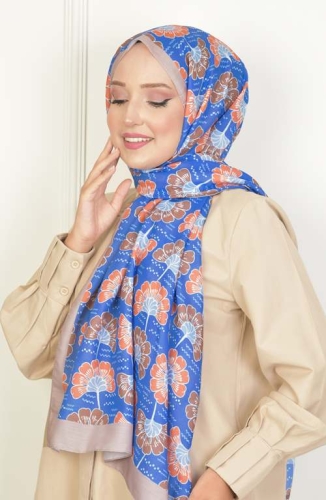 BURDEN İPEK - Begonvil Soft Pamuksu Desenli Şal Taş