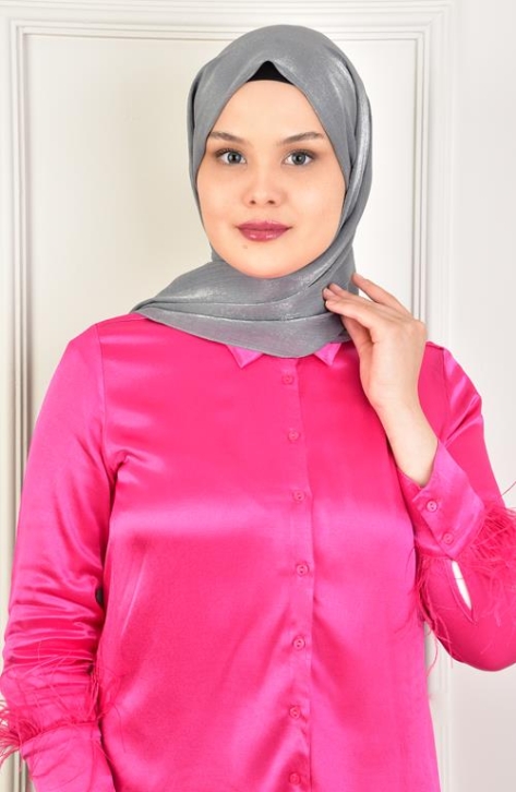 BURDEN İPEK - Brilliant Showy Abiyelik Şal Antrasit