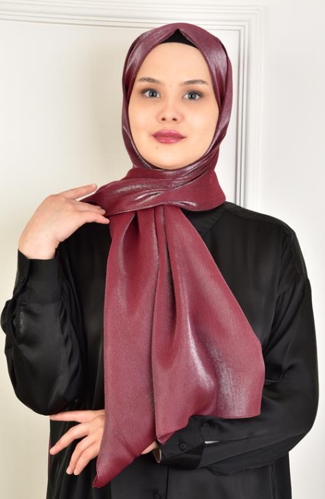 BURDEN İPEK - Brilliant Showy Abiyelik Şal Bordo