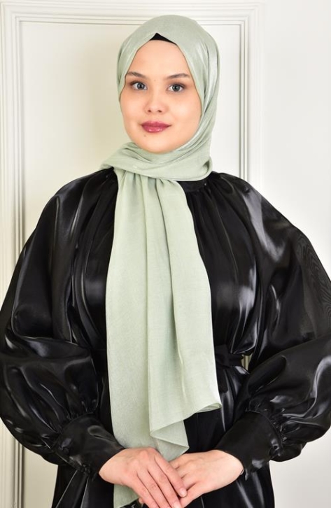BURDEN İPEK - Brilliant Showy Abiyelik Şal Buz Yeşili