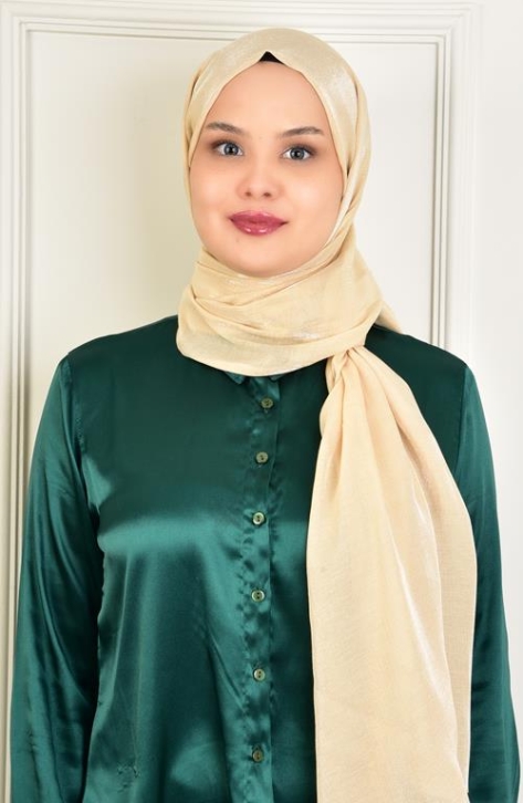 BURDEN İPEK - Brilliant Showy Abiyelik Şal Gold