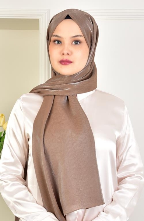 BURDEN İPEK - Brilliant Showy Abiyelik Şal Kahve