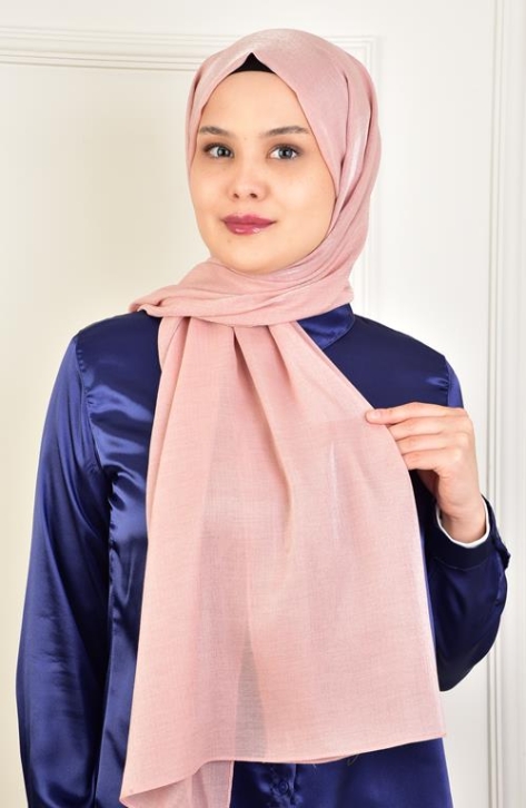 BURDEN İPEK - Brilliant Showy Abiyelik Şal Pudra