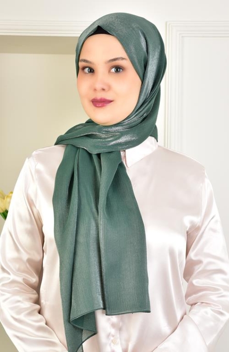 BURDEN İPEK - Brilliant Showy Abiyelik Şal Zümrüt