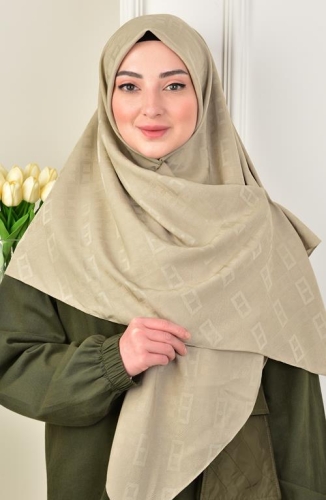 BURDEN İPEK - Büyük Boy Colourway Square Eşarp 120 Cm Dsn-10 Bej
