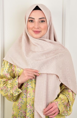 BURDEN İPEK - Büyük Boy Colourway Square Eşarp 120 Cm Dsn-10 Bisküvi Beji