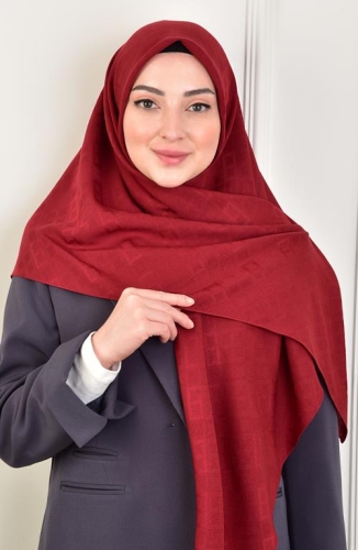 BURDEN İPEK - Büyük Boy Colourway Square Eşarp 120 Cm Dsn-10 Bordo