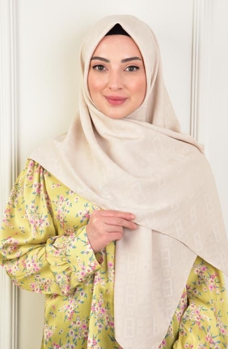 BURDEN İPEK - Büyük Boy Colourway Square Eşarp 120 Cm Dsn-10 Kum Beji