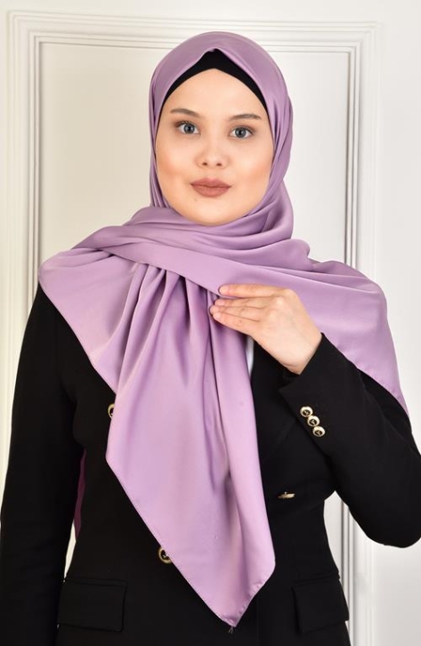 BURDEN İPEK - Büyük Boy Rayon 120 Cm Düz Eşarp Mürdüm
