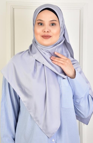 BURDEN İPEK - Büyük Boy Rayon 120 Cm Düz Eşarp Koyu Gri