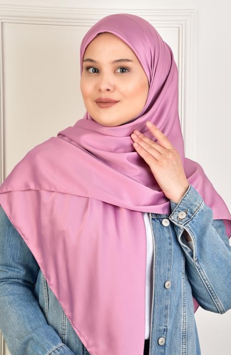 BURDEN İPEK - Büyük Boy Rayon 120 Cm Düz Eşarp Pudra