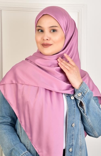 BURDEN İPEK - Büyük Boy Rayon 120 Cm Düz Eşarp Pudra