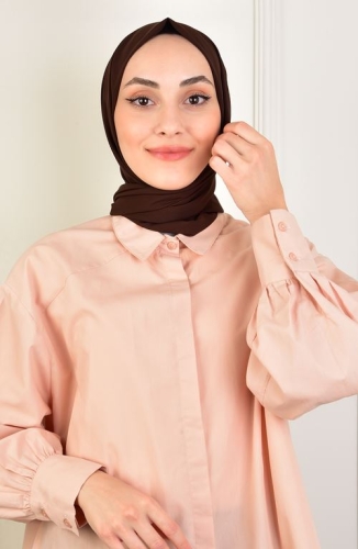 BURDEN İPEK - Chiffon Plain Shawl Bitter coffee BURDEN İPEK - Chiffon Plain Shawl Bitter coffee