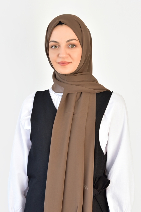 BURDEN İPEK - Chiffon Plain Shawl Brown BURDEN İPEK - Chiffon Plain Shawl Brown