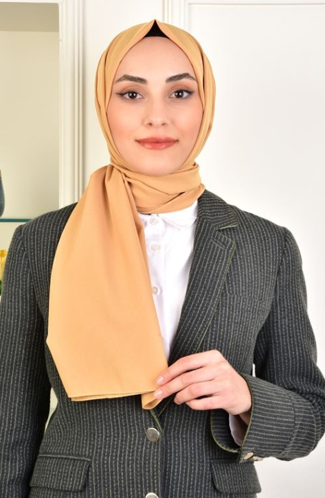 BURDEN İPEK - Chiffon Plain Shawl Gold BURDEN İPEK - Chiffon Plain Shawl Gold