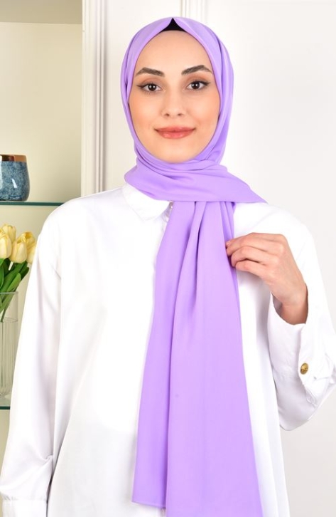 BURDEN İPEK - Chiffon Plain Shawl lilac BURDEN İPEK - Chiffon Plain Shawl lilac