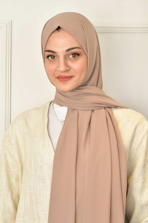 BURDEN İPEK - Chiffon Plain Shawl Mink BURDEN İPEK - Chiffon Plain Shawl Mink