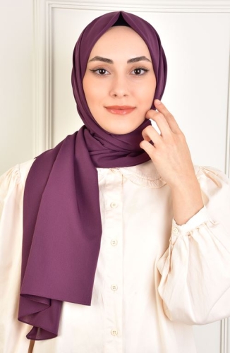 BURDEN İPEK - Chiffon Plain Shawl Plum BURDEN İPEK - Chiffon Plain Shawl Plum