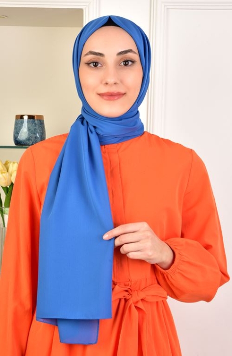 BURDEN İPEK - Chiffon Plain Shawl Star Sapphire BURDEN İPEK - Chiffon Plain Shawl Star Sapphire
