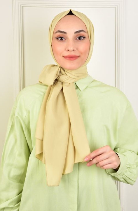 BURDEN İPEK - Chiffon Plain Shawl Woven Green BURDEN İPEK - Chiffon Plain Shawl Woven Green