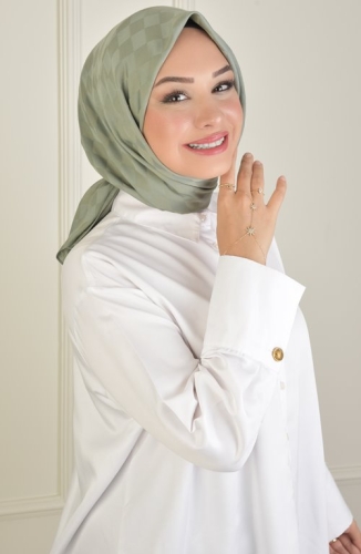 BURDEN İPEK - Colourway Dama Eşarp Gölge