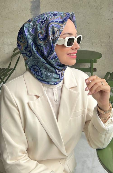 BURDEN İPEK - Comfy Soft Desenli Eşarp Mor