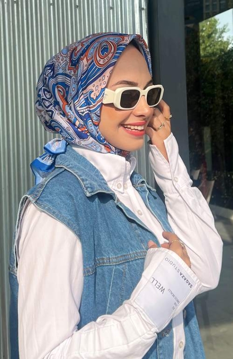 BURDEN İPEK - Comfy Soft Desenli Eşarp Turuncu