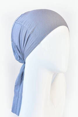 BURDEN İPEK - Dikişsiz Düz Penye Bone Gümüş