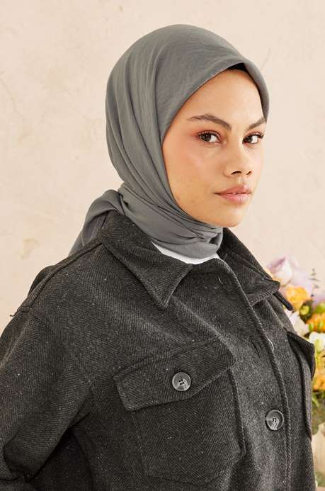 BURDEN İPEK - Ellen Cotton Crush Scarf Anthracite BURDEN İPEK - Ellen Cotton Crush Scarf Anthracite
