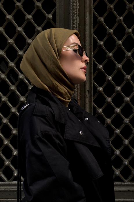 BURDEN İPEK - Ellen Cotton Crush Scarf Army Green BURDEN İPEK - Ellen Cotton Crush Scarf Army Green