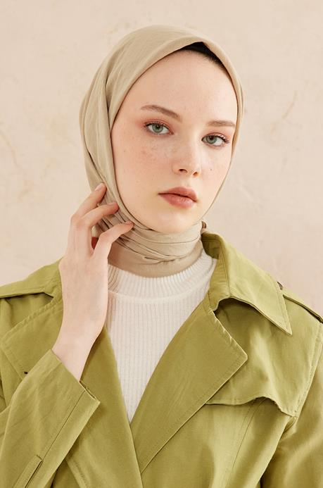 BURDEN İPEK - Ellen Cotton Crush Scarf Beige BURDEN İPEK - Ellen Cotton Crush Scarf Beige