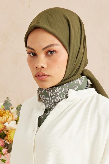 BURDEN İPEK - Ellen Cotton Crush Scarf Khaki BURDEN İPEK - Ellen Cotton Crush Scarf Khaki