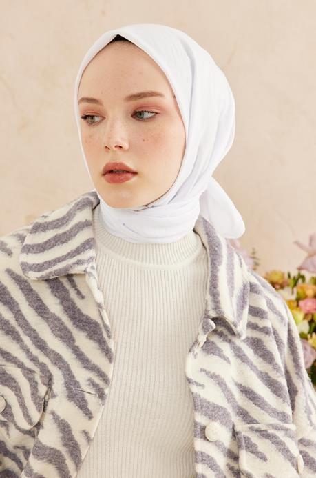 BURDEN İPEK - Ellen Cotton Crush Scarf Optical White BURDEN İPEK - Ellen Cotton Crush Scarf Optical White