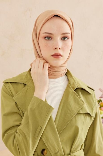 BURDEN İPEK - Ellen Cotton Crush Scarf Salmon