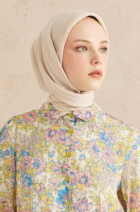 BURDEN İPEK - Ellen Cotton Crush Scarf Sand Beige BURDEN İPEK - Ellen Cotton Crush Scarf Sand Beige