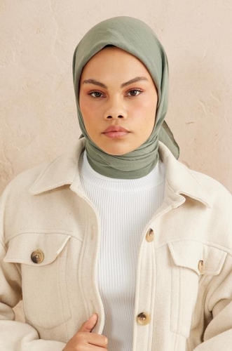 BURDEN İPEK - Ellen Cotton Crush Scarf Unripe Almond