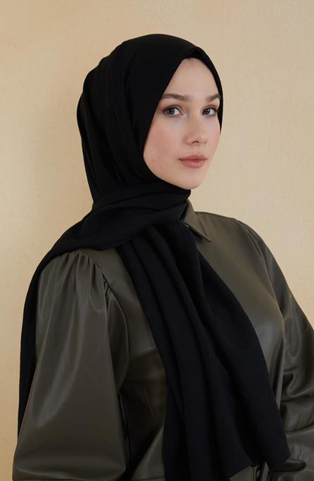 BURDEN İPEK - Ellen Cotton Crush Shawl Black BURDEN İPEK - Ellen Cotton Crush Shawl Black